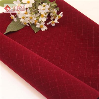 紅色壓花植絨布（A06.D3.0805)